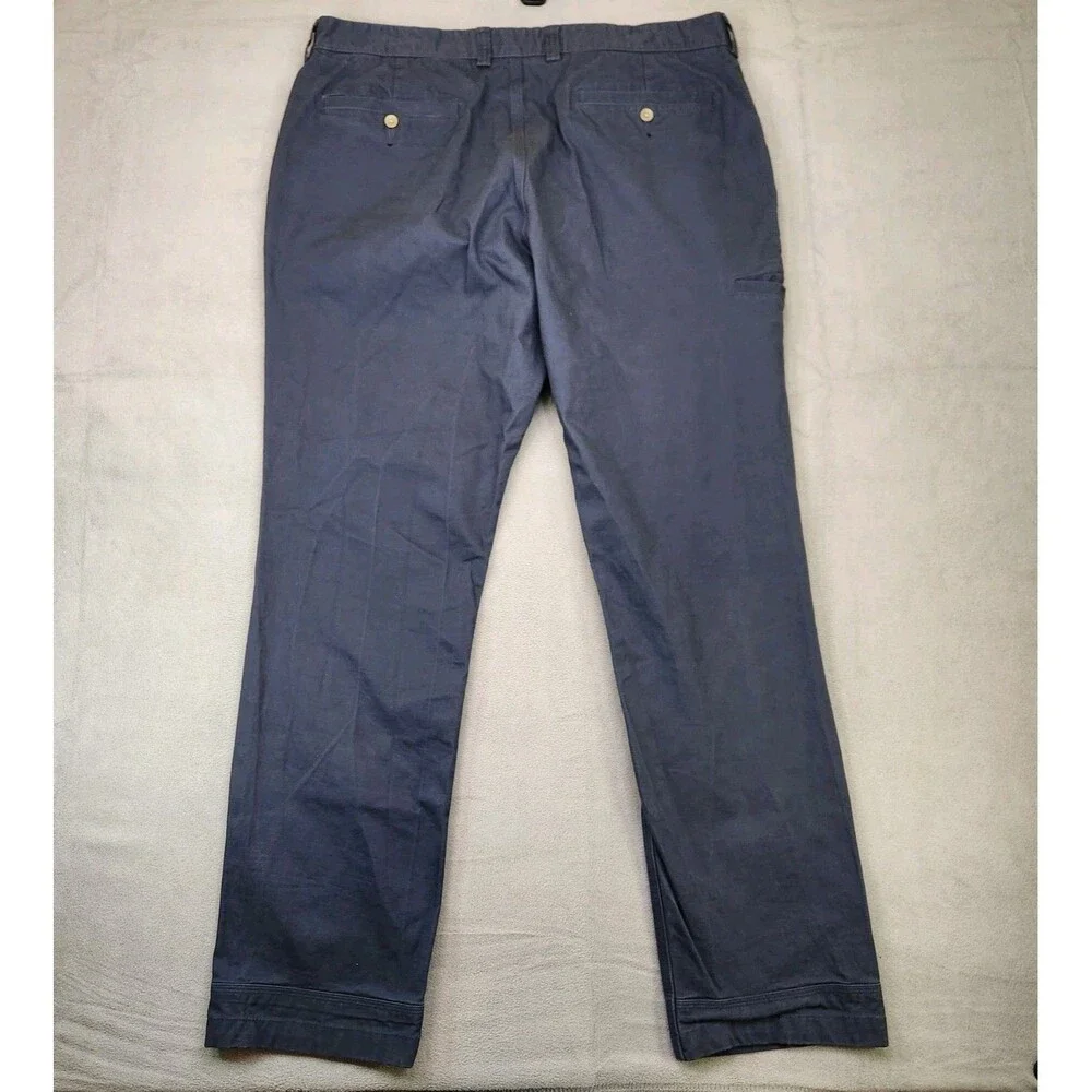 Duluth Flex‎ Ballroom Khakis Pants Men's Size 38x34 Navy Blue Trim Fit Straight